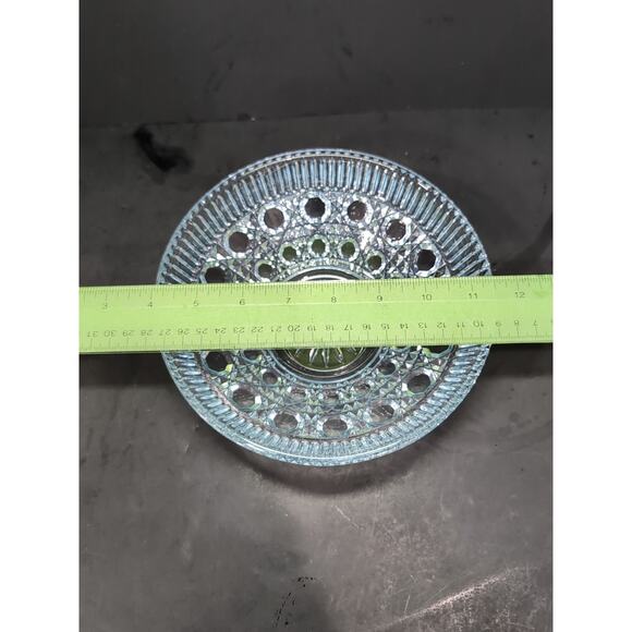 Federal Glass Blue‎ Bowl, Vintage Starburst Bowl, Button and Cane Pattern - Picture 9 of 10